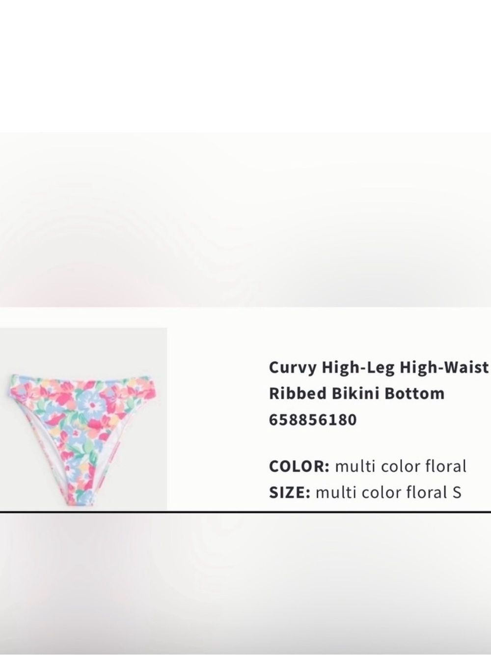 Hollister Floral Ribbed Bikini Set - Red, Blue, Green, Yellow - Picture 6 of 6